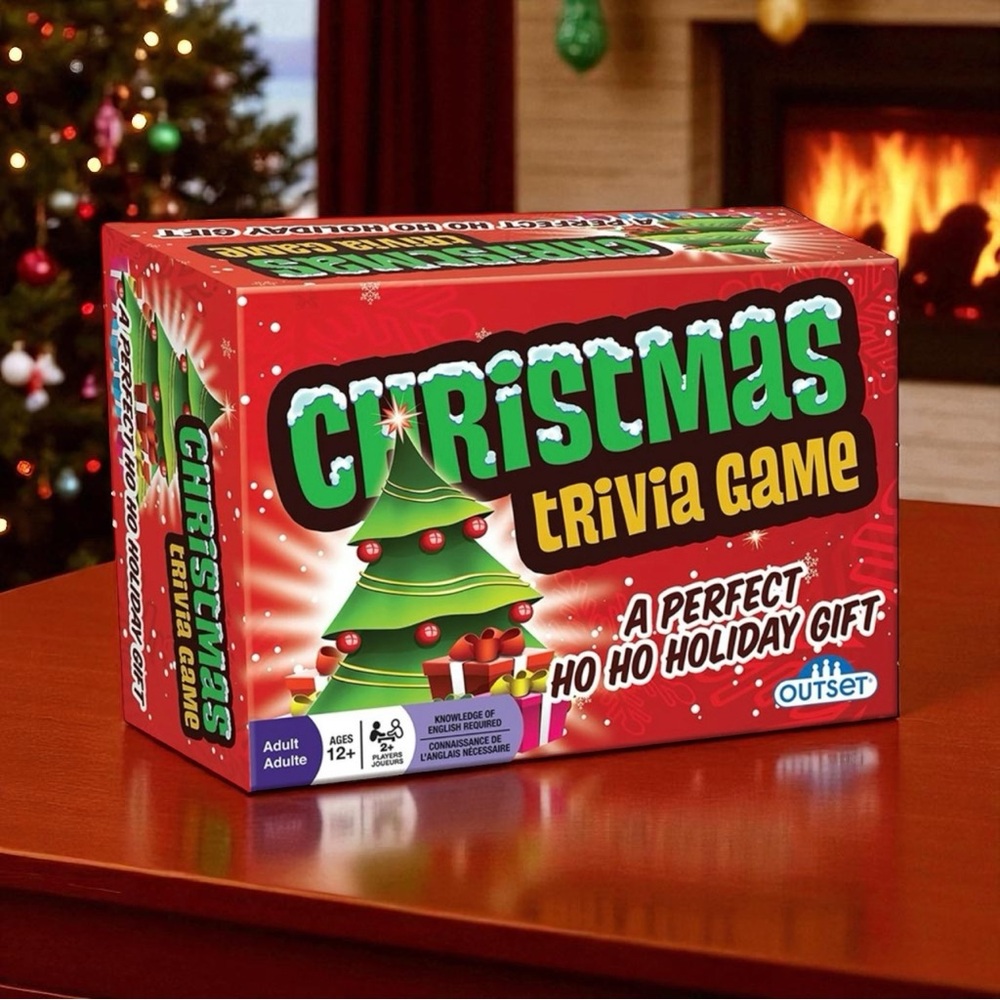 NEW/Sealed Outset Media Christmas Trivia Game - 220 Cards Holiday Quiz, Age 12+